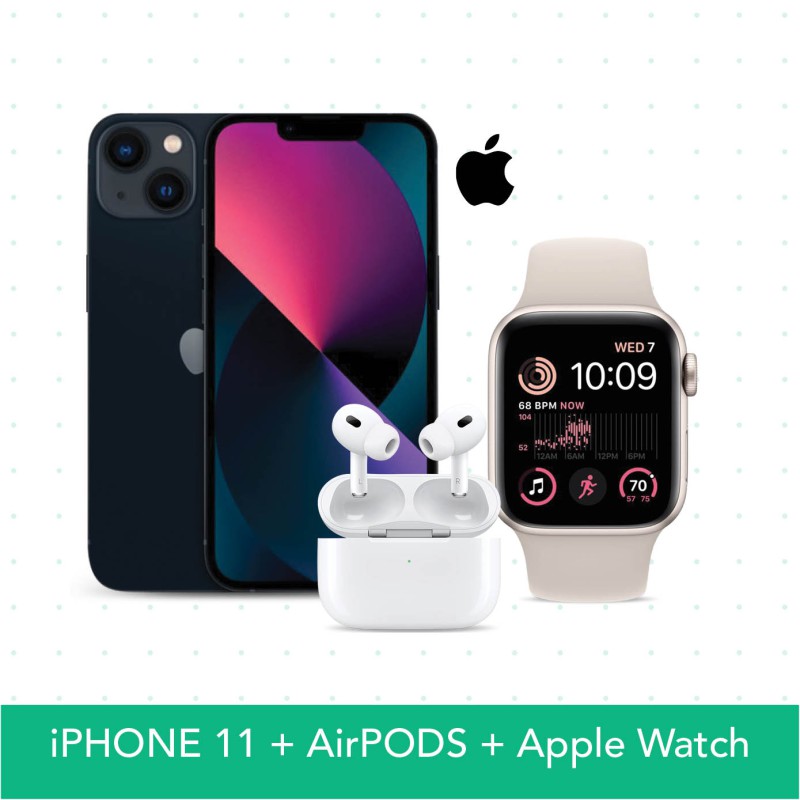 iPhone 11 + airPODS + Apple Watch  0
